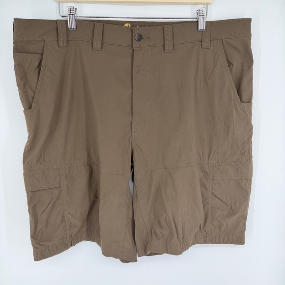 Carhartt Other - Carhartt Force Madden Cargo Shorts Mens 44 Brown Relaxed Fit Ripstop Workwear